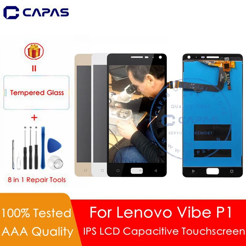 ЖК-дисплей и рамка для Lenovo Vibe P1 сенсорный экран P1c72 P1a42 p1c58 запасные части |
