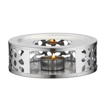 

Stainless Steel Tea Warmer Heater Candle Base Durable for Heat-Resistant Teapots P7Ding