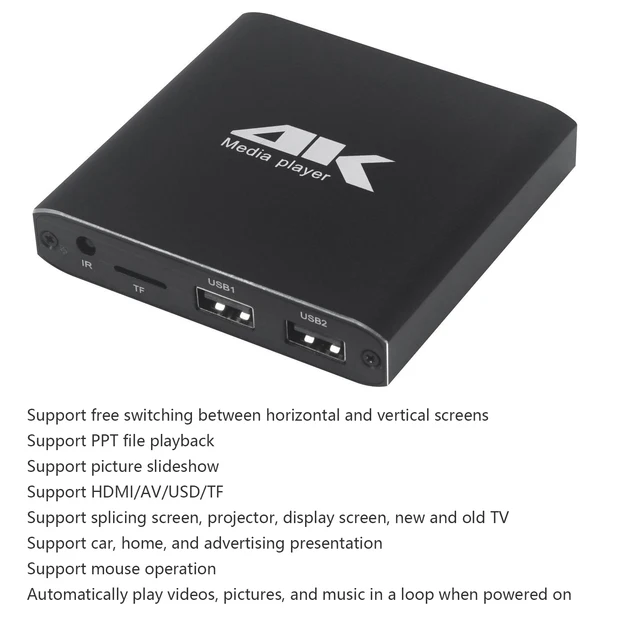 Reproductor Digital X8 4K ultra-hd para unidades USB, tarjetas Micro SD,  H.265, HEVC, H.264, MP4, MKV, vídeo, MP3, música, JPG, fotos, reproductor  de HDD 4K - AliExpress