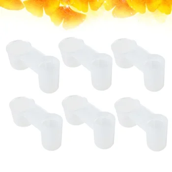 

20pcs Birds Waterers Two-port Durable Feeding Supplies Drinker Bird Waterer Water Deflector for Pet Parrot Pigeon