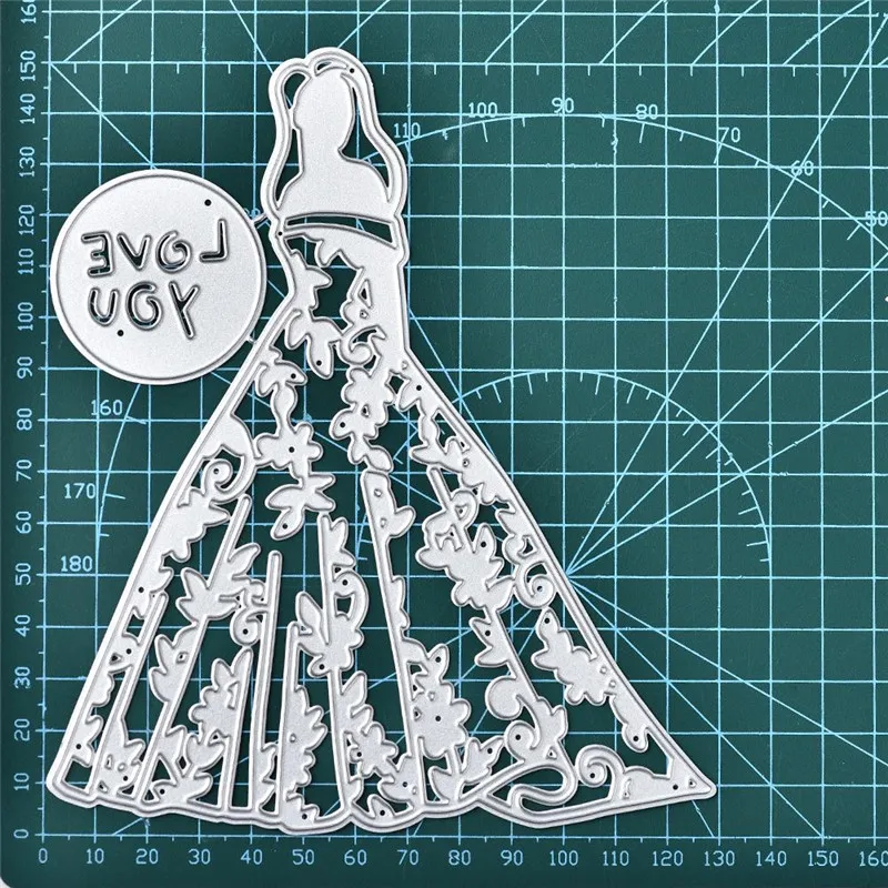 

Naifumod Bride Metal Cutting Dies Lady with Beauty Dress Dies 2019 for Scrapbooking Card Making Embossing Stencil Die Cut