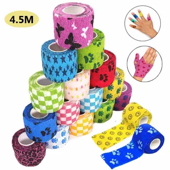 

4.5M Cartoon Pattern Sport Self Adhesive Elastic Bandage Wrap Tape Elastoplast For Knee Support Pads Finger Ankle Palm Shoulder
