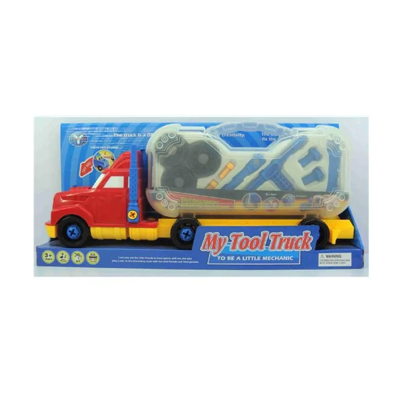 

Children Model with Music Maintenance Tool Car Set Deconstructable Assembled Sliding Container Educational Boy Toy