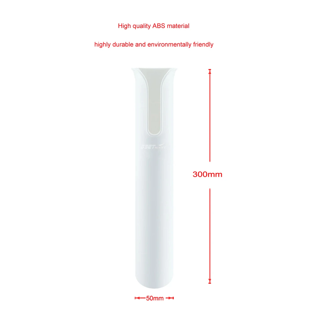 3M Adhesive White ABS Plastic Rod Holders Fishing Rod Spinning Durable Pole Tube Mount With NO Hole Bracket Socket Rack
