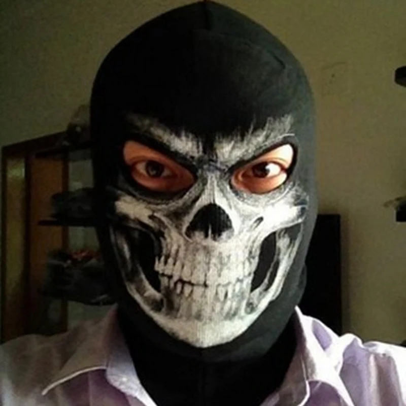 

New arrived Halloween Mask Horror 3D Printed Skull Pattern Mask Festive Party Supplies Portable Riding MaskCM