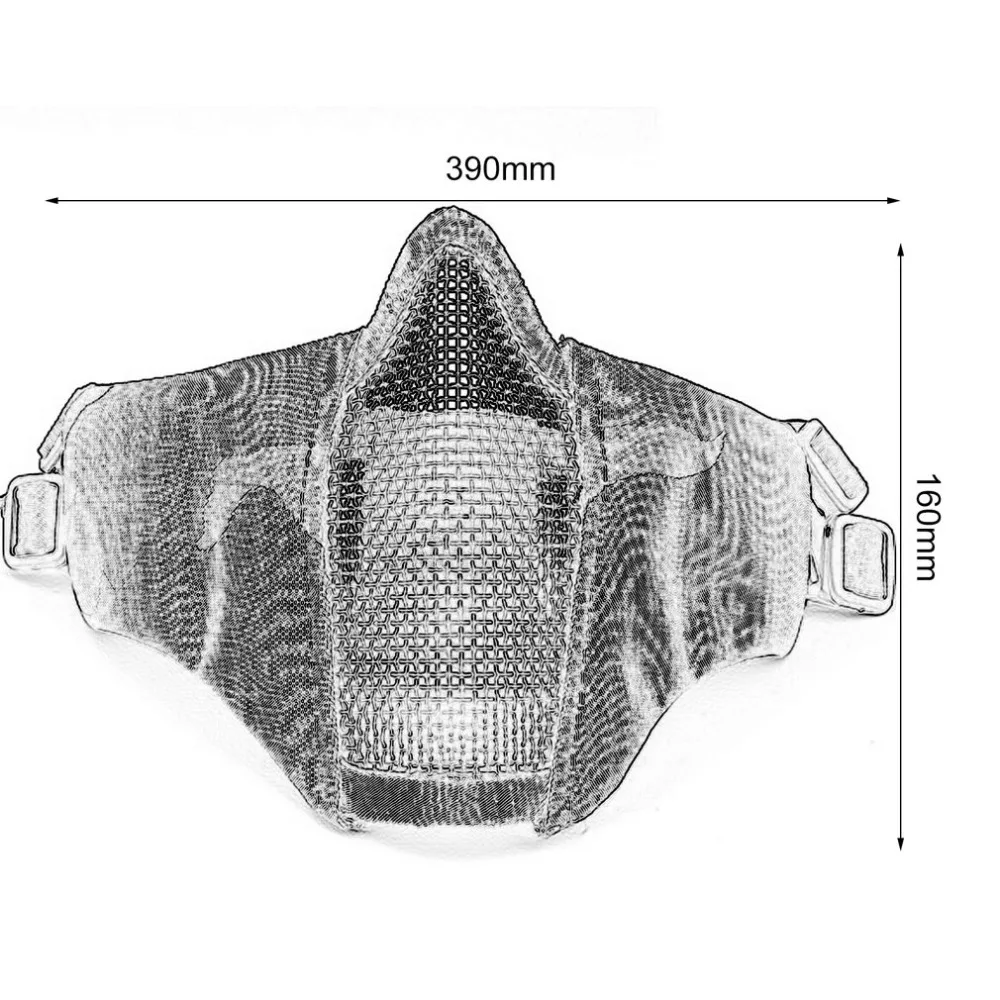 Дышащая полумаска для лица, для улицы, для поля, CS, для армейских игр, сетчатая маска для глаз, тактическая, для охоты, сетчатая, воздушная, мягкая маска