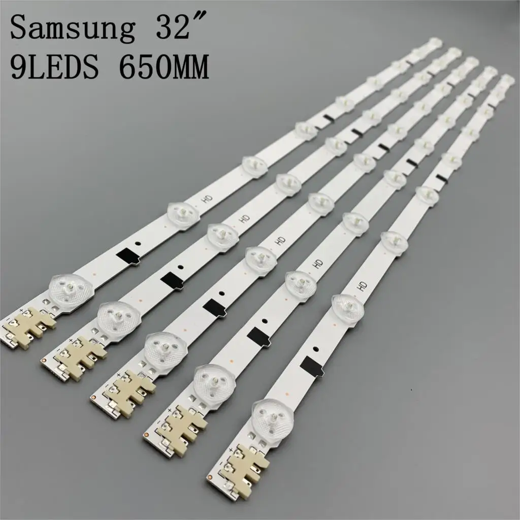 Barra de tira de luces LED de iluminación trasera, accesorio para televisor Samsung UE32F5500AY UE32F5500AW UE32F5500AK UE32F5500AS, 5 unidades