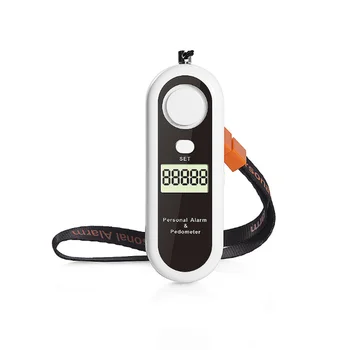 

Personal alarm, pedometer, self-defense tool with LED lamp back clip