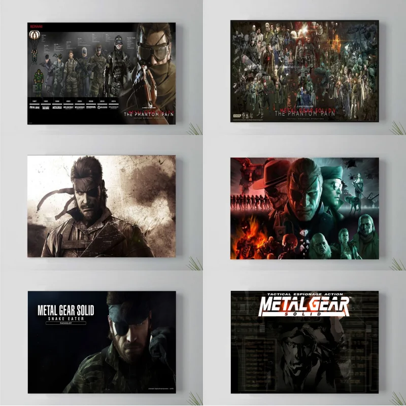 Металлическая шестерня твердый MGS видео игра украшение для дома настенный плакат