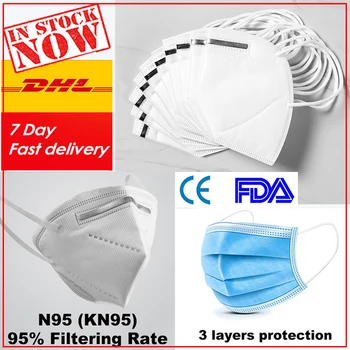 

DHL 3 ply Disposable CE,FDA Certifited blue Medical Facemask n95mask kn95mask pm25 First Aid Kit