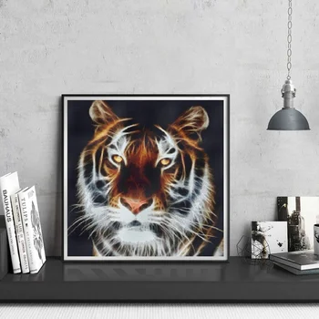 

Tiger 5D 100% Full Diamond Painting Cartoon Diamond Embroidery Full Round Mosaic Cross Stitch Home Decor Without Frame