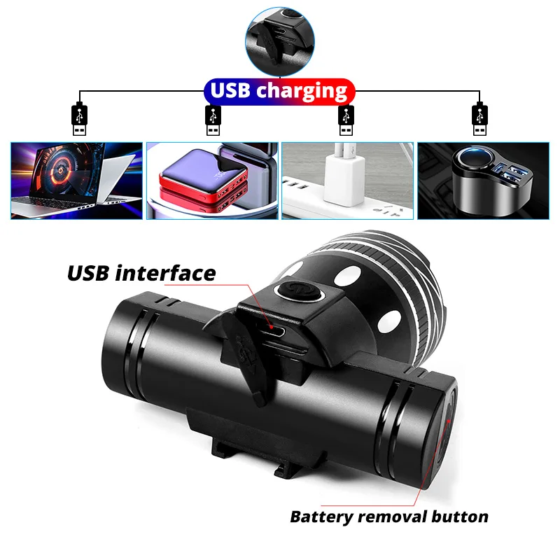 Upgrade LED Bicycle Light T6 3modes Bike Light USB Cycling Light IPX6 Waterproof Bike accessories Built-in 2400mah Battery Upgrade LED Bicycle Light T6 3modes Bike Light USB Cycling Light IPX6 Waterproof Bike accessories Built-in 2400mah Battery