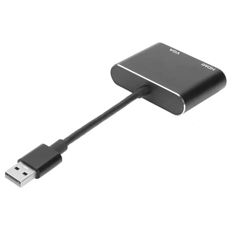 Прочный 2 в 1 конвертер Кабель деликатный дизайн мульти-дисплей USB3.0 к HDMI VGA адаптер USB к HDMI конвертер аудио-видео кабель