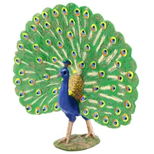 Figurine de paon réaliste, Simulation de haute qualité, modèle de paon en PVC, figurines d'action miniatures, jouet de collection éducatif pour enfants