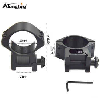 

Alonefire M-01 30mm Rings 21mm Weaver Rail Dovetail Base Airsoft Rifle Shot gun Tactical lights Laser Sight Scope Hunting Mounts
