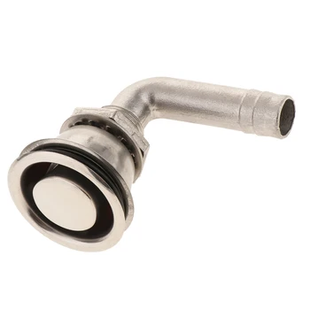 

90° Stainless Steel Marine Boat Flush Mount Fuel Gas Tank Vent for 5/8" Hose