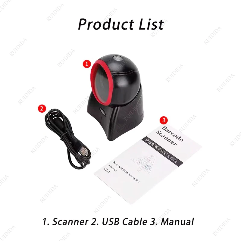 printers and scanners 1D 2D Desktop Bar code Scanner USB Automatic Sensing Scanning Omnidirectional Hands-Free Barcode Reader 2d QR Code Platform Scan scanspeeder