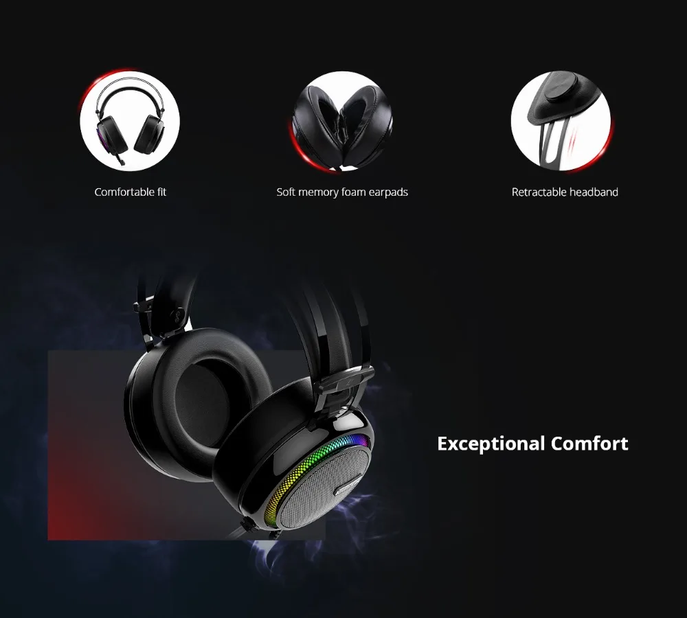 Tronsmart Glary Gaming Headset ps4 headset Virtual 7.1,USB Interface Gaming Headphones for ps4,nintendo switch,Computer,Laptop (2)