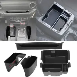 Лоток для хранения пассажиров + лоток для центральной консоли + коробка для хранения консоли переключения передач для Jeep Wrangler JL 2018 2019