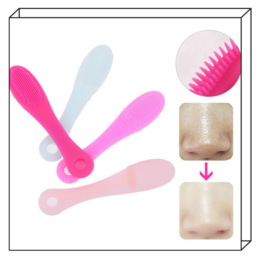 1PC Soft Silicone Cleaner Nose Brush Blackhead Removal Beauty Puff Face Wash Clean Face Skin Care Tool face Pore Deep Clean