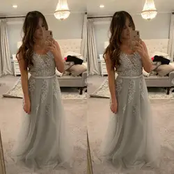 Серебряное длинное вечернее платье 2019 элегантное Деловое платье вечернее платье без рукавов Элитный пышный вечерние платья robe de soiree