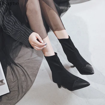

Fine stiletto boots female spring and autumn single boots children 2019 new small heel shoes autumn pointed socks socks