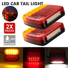 

12V DC Truck Tail Light 20LED Trailer Lights Stop Tail Turn Signal Lights License Number Plate for Caravan Boat Trailer Truck RV