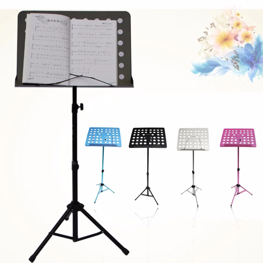 Flanger Colourful Sheet Folding Music Stand Aluminum AlloyTripod Stand Holder With Soft Case with Carrying Bag Free Shipping