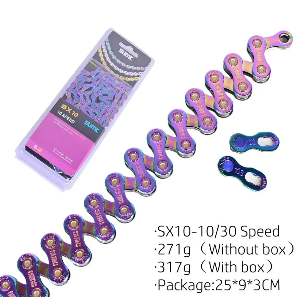 Велосипедная цепь SUMC 116 Links SX10 10S 20S 30 S цепи горный MTB 10 20 скоростная missinglink для M6000 M610