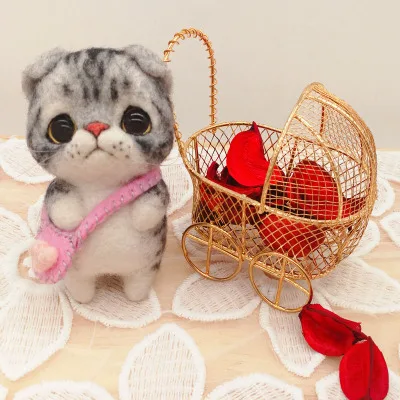 Куклы ручной работы милые кошки наборы ручной работы войлочные куклы ручной работы подарок своими руками - Цвет: 3