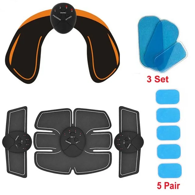 EMS Wireless Muscle Stimulator Trainer Smart Fitness Abdominal Training Electric Weight Loss Stickers Body Slimming Belt Unisex - Цвет: 6HipABSGEL