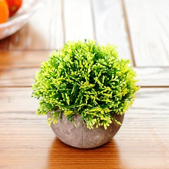 

Simulation Plant Bonsai Fake Flower Potted Desktop Home Decor Green Plant Ornaments Four-Leaf Clover Office Grass Decor