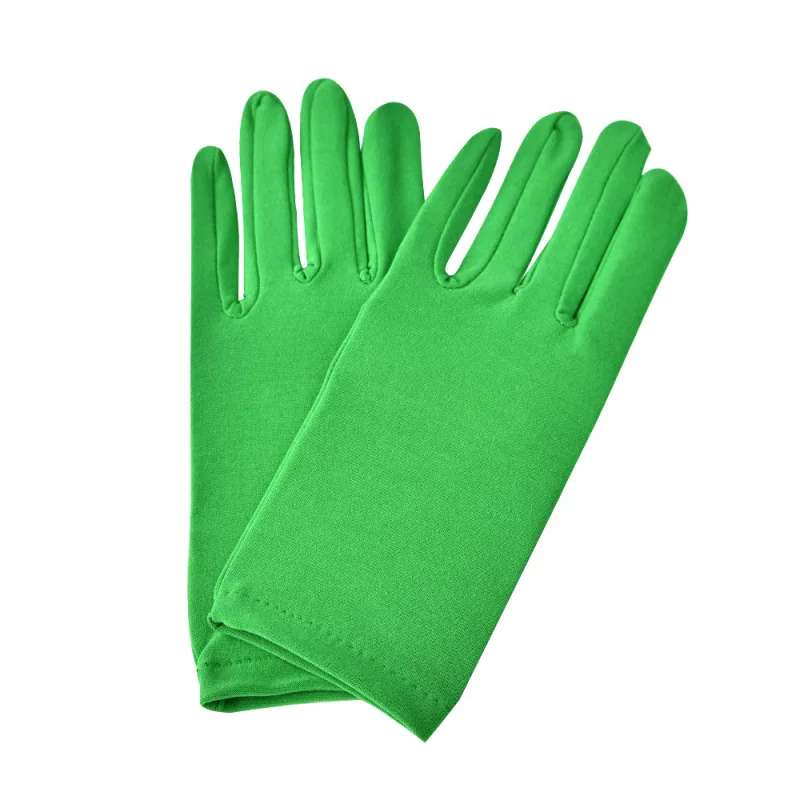 Women Milk Silk Breathable Thin Etiquette Performance Elasticity Dance Dress Retro Party Prom Decoration Cosplay Short Gloves