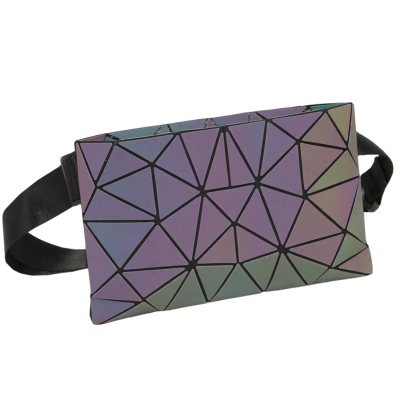 Новая поясная сумка, Женская поясная сумка, Женская Геометрическая светящаяся нагрудная сумка, унисекс, поясная сумка, поясные кошельки, сумочка - Цвет: Luminous A