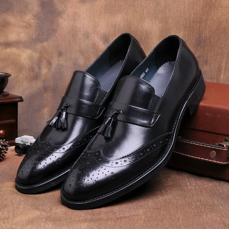 

Men's Leather Shoes Oxfords Large Size Cowhide Work Wear Comfortable Convenient Leather Shoes