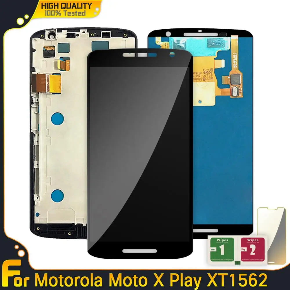 ЖК-дисплей для Motorola MOTO X play XT1561 XT1562 XT1563 дисплей кодирующий преобразователь сенсорного экрана в сборе для Moto X Play ЖК-дисплей с рамкой