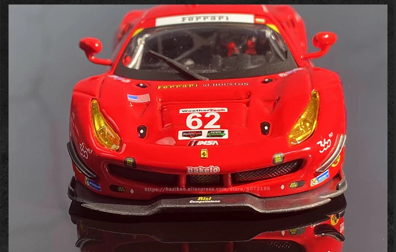 Bburago 1:43 Ferrari 250 Rossa 1959 series Acrylic Glift Box Packging car model Simulation Alloy Car Model Collect gifts toy