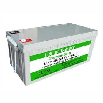 شراءBMS دورة عميقة Lifepo4 24v 200ah بطارية أيون الليثيوم 25.6v 100 نظام تخزين الطاقة