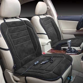 

US Black Car Single Seat Soft And Comfortable Cushion Cover Auto 12V Heating Pad