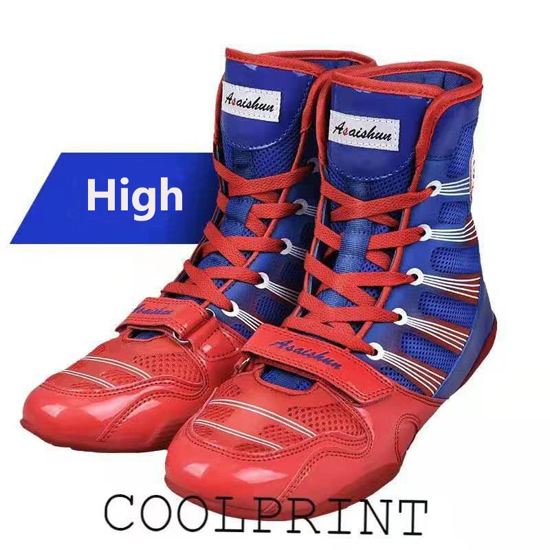 2020 New Brand Professional Men Wrestling Shoes Lightweight Lace Up Flighting Boxing Sneakers Men Breathable Wrestling Sneakers
