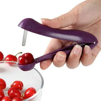 

1Pc Cherry Pitter Plastic Fruits Tools Fast Remove Cherry Core Seed Remover Enucleate Keep Complete Kitchen Gadgets Accessories