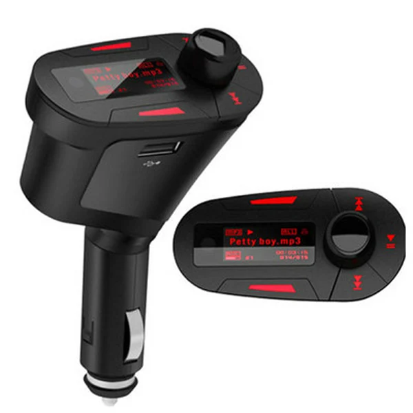 Красный беспроводной fm-передатчик модулятор USB SD дистанционный автомобильный комплект MP3 музыкальный плеер