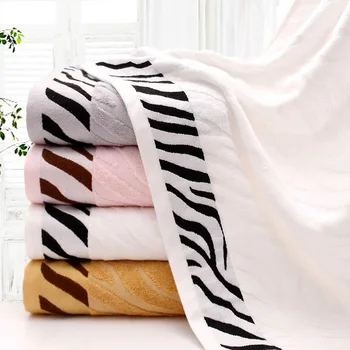 

Bamboo fiber tiger stripe bath towel beach towels bathroom Wrap absorbent towel Super Absorbent Home Textile
