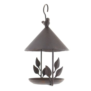 

Bird Feeder Bird Outdoor Iron Rainproof Windproof Hanging Style Feeder for Various Pet Birds Feeding Supplies