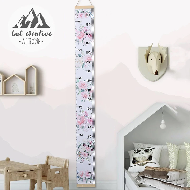 

New Cute Kids Height Measurement Growth Chart Wall Hanging Ruler Home Decoration Photography Props
