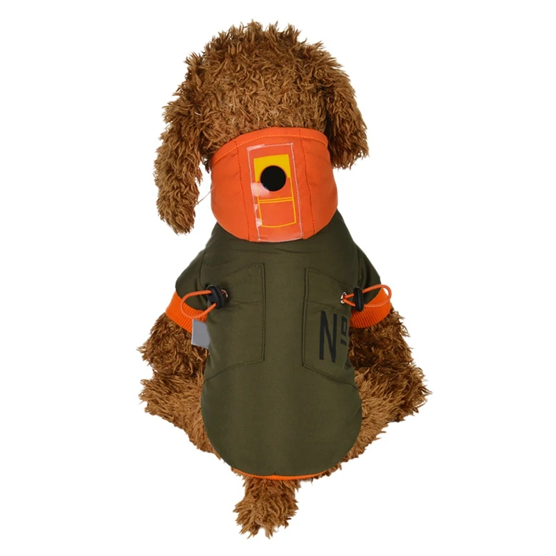 Теплая одежда для домашних животных на осень и зиму модная повседневная куртка для собак Толстовка с хлопковой подкладкой для щенков для маленьких средних размеров для собак породы Йоркширский терьер