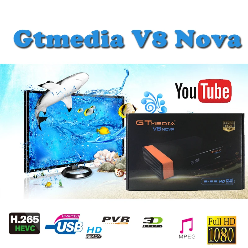

Satellite decoder DVB-S2 freesat V8 Full HD 1080P H.265 GTMEDIA V8 Nova support cccam lines spain satellite receiver youtube