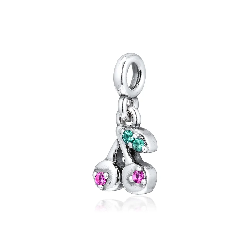 DIY подходит для браслетов Pandora Charms 925 пробы-серебро-ювелирные изделия Signature Me My бусины-Вишенки
