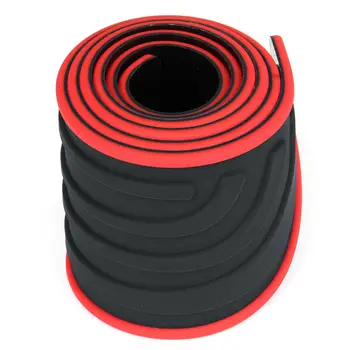 

Pad Door Sill Strip Cover Rubber Black & Red 90cm x 7cm 90cm Universal Car Rear Trunk