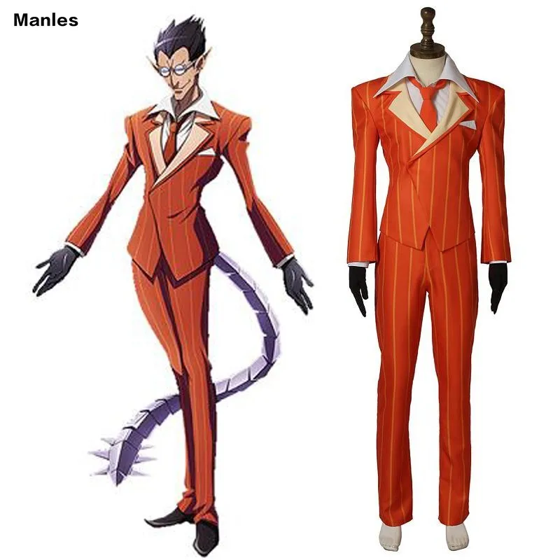 

Anime OVER LORD Cosplay Demiurge Costume Carnival Adult Men Halloween Custom Made Full Set Uniform Stage Performence Archdevil